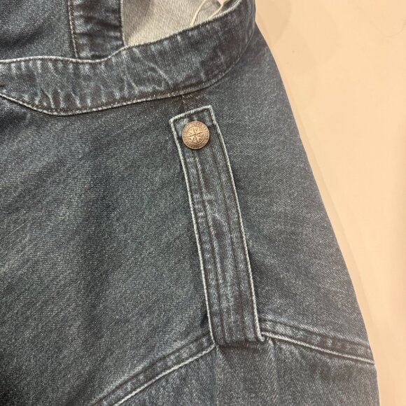 Men's Vintage Stand Collar Denim Jacket New, Size XL - Picture 8 of 17